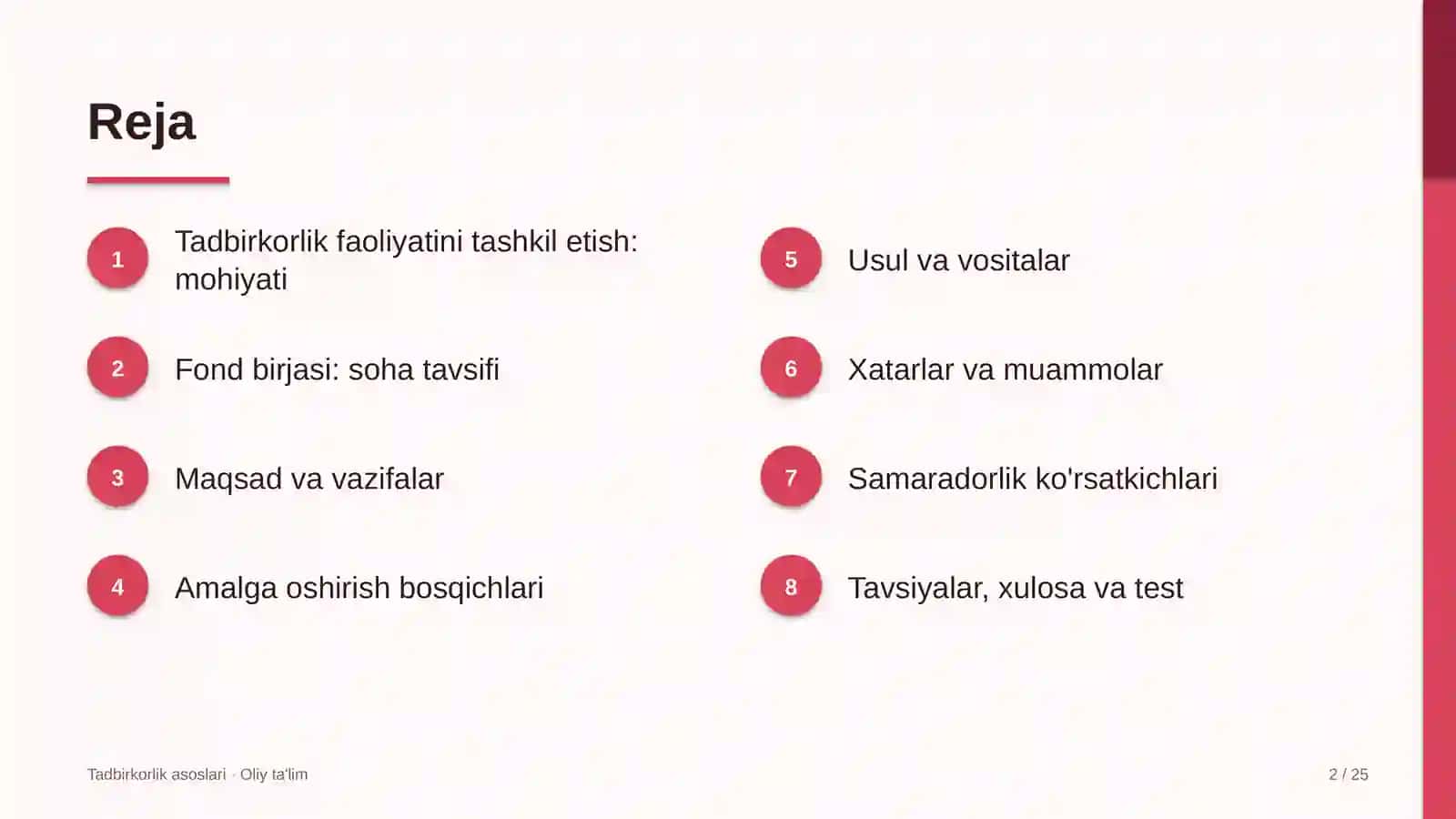 fond birjasida tadbirkorlik faoliyatini tashkil etish 8968 2