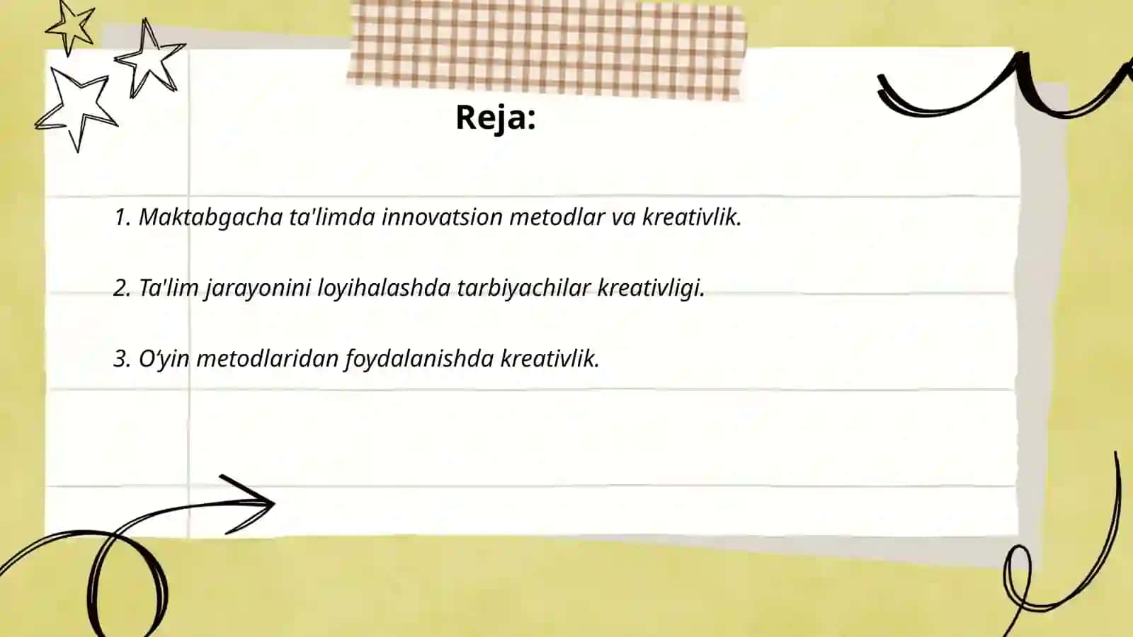 Ta'limiy faoliyat ishlamalari tuzishda tarbiyachilarning kreativligi (maktabgacha ta'lim sohasida) 2