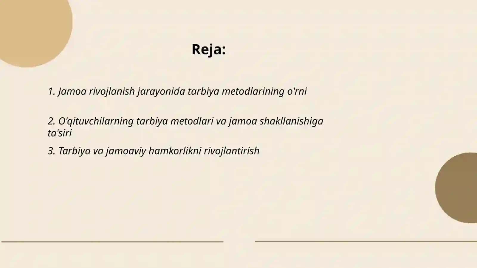 Tarbiya metodlarining jamoaning rivojlanishi darajasiga bog'liqligi 2