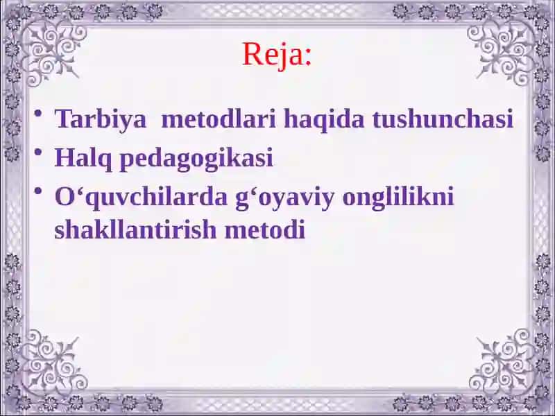 Tarbiyaning umumiy metodlari 2