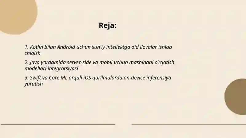 Al Kotlin. Java va Swift dasturlash tillarida ilovalar ishlab chigish 2