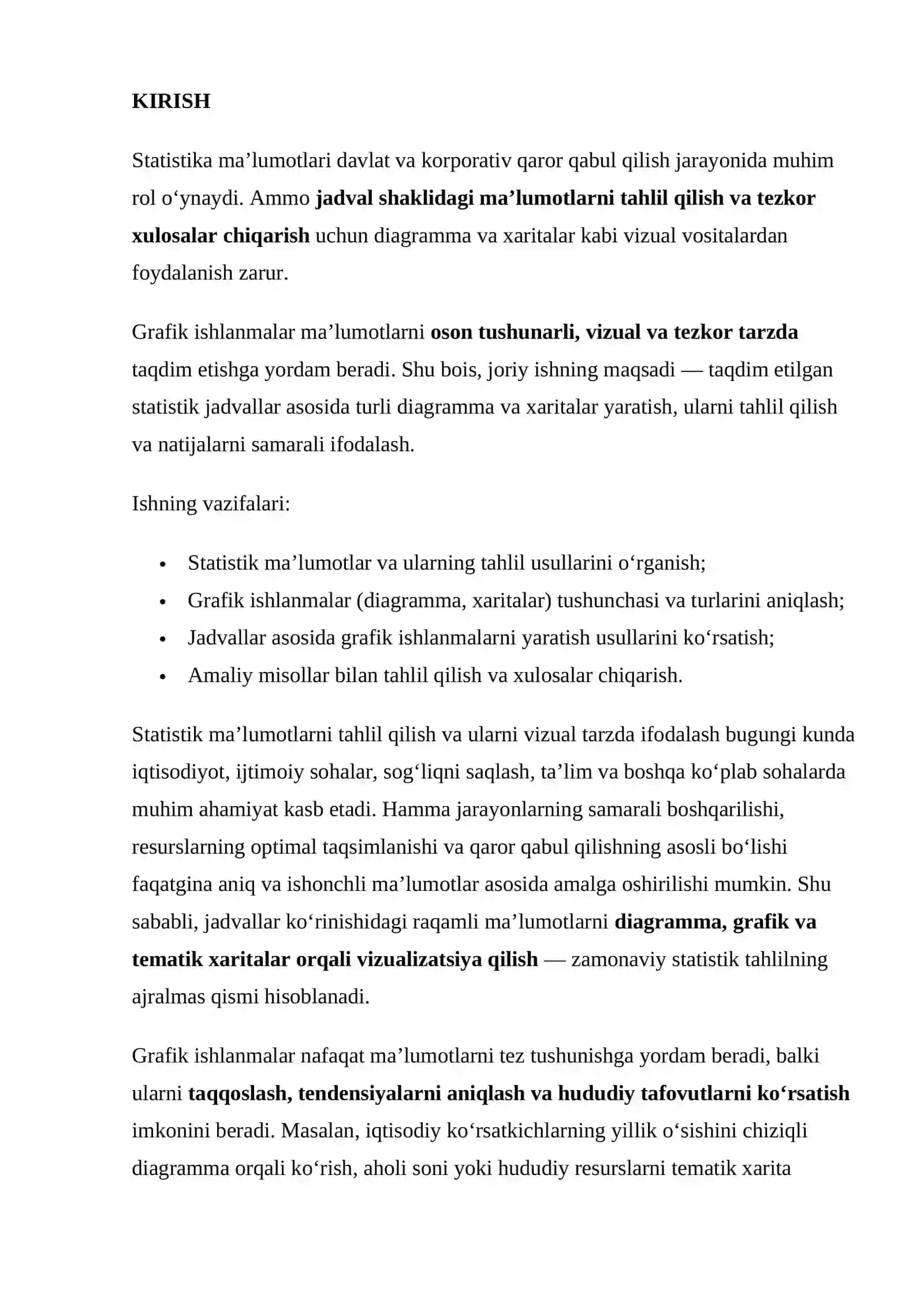 STATISTIK JADVAL VA GRAFIK ORQALI TAHLILI 2