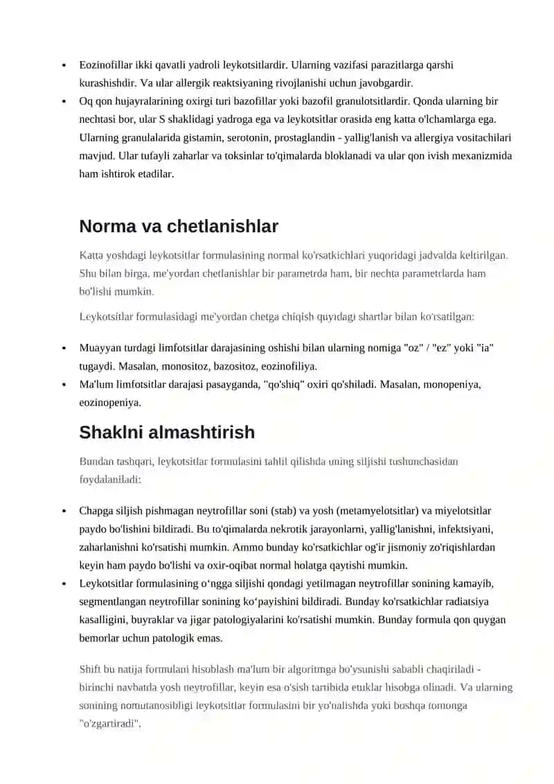 Leykotsitlar turlari 2