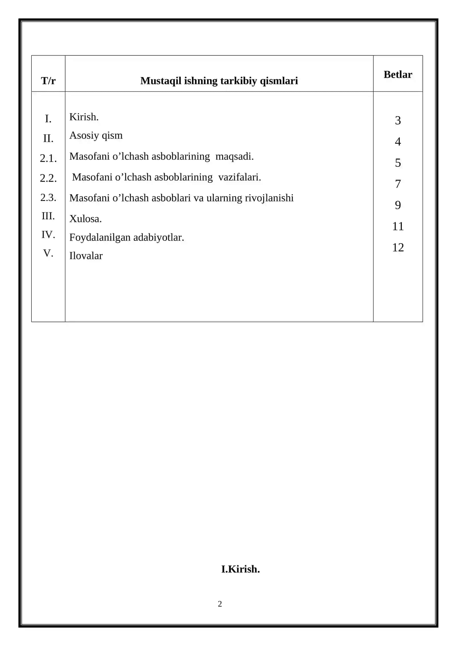 Masofani o’lchash asboblari va ularning rivojlanishi 2