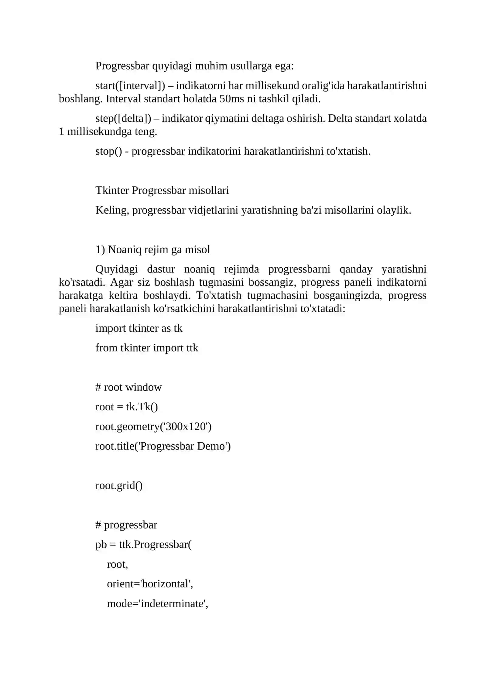 Tkinter Progressbar 2