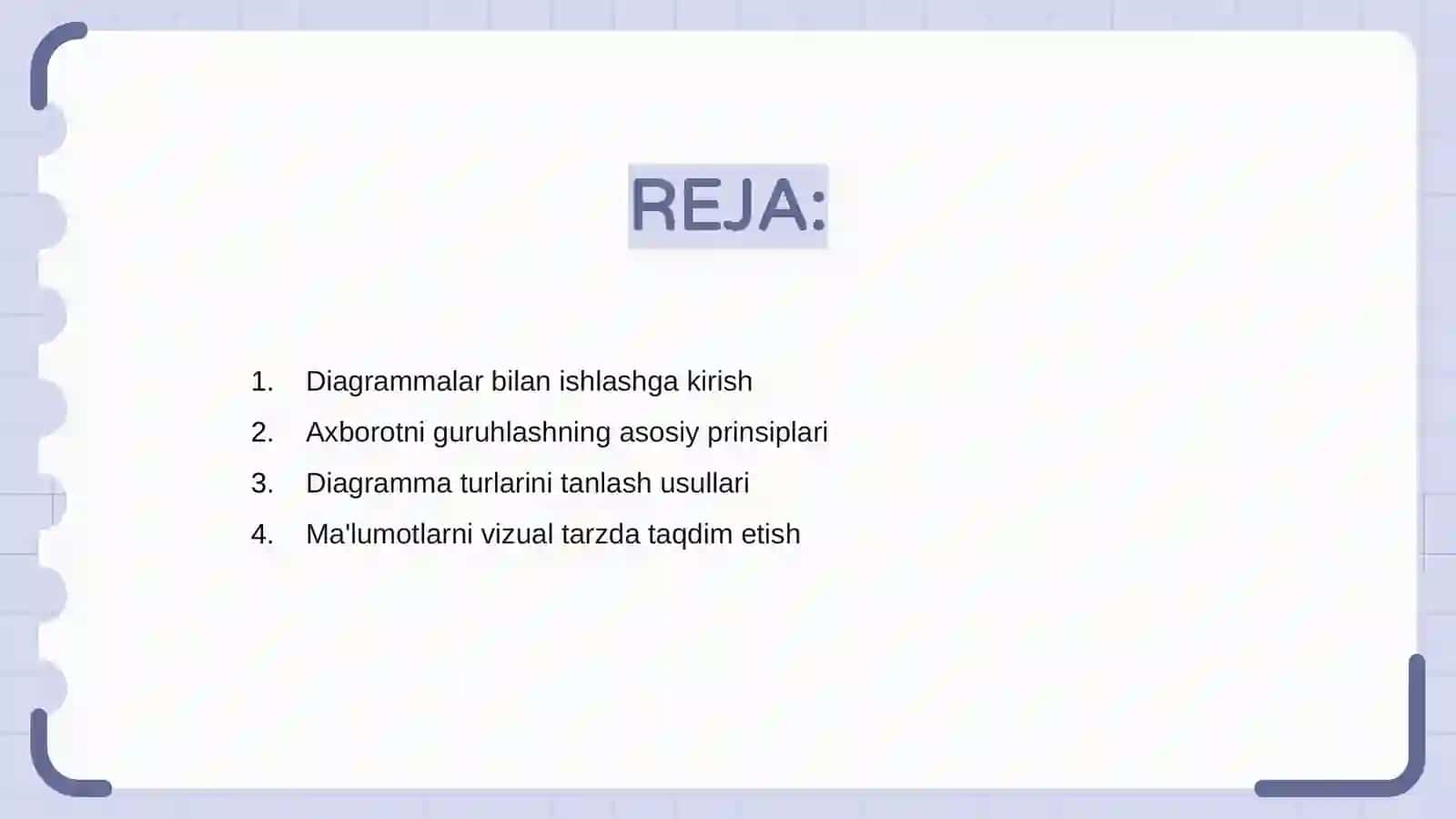Diagrammalar bilan ishlashni boshlash axborotni guruhlash 2