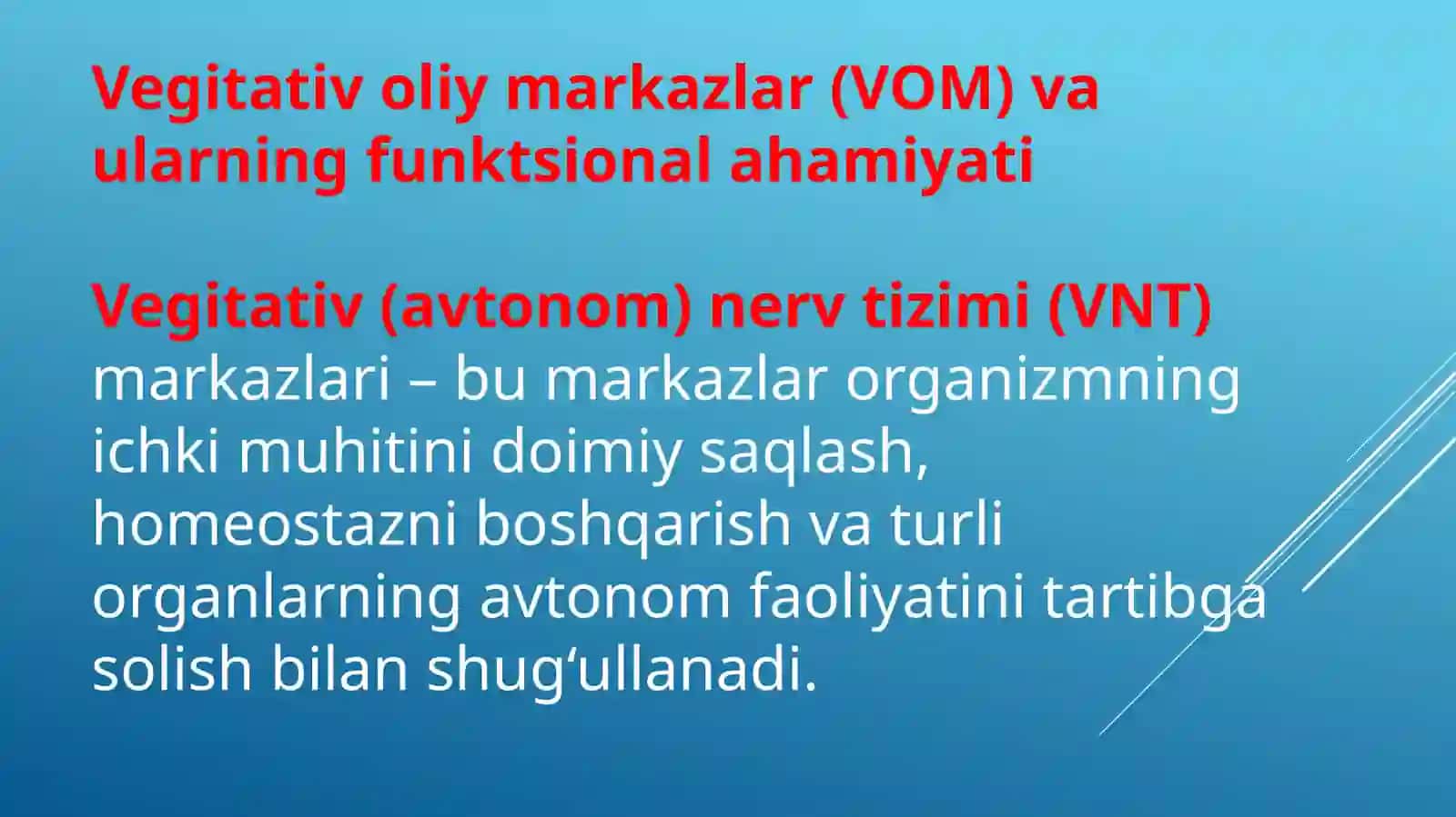 vegitativ oliy markazlar va ularning funktsional ahamiyati 2