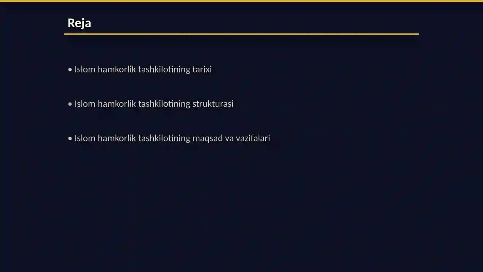 Islom hamkorlik tashkiloti 2