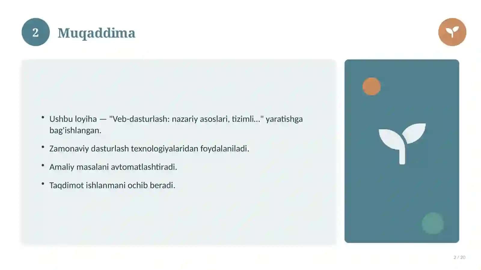 Veb-dasturlash: nazariy asoslari, tizimli yondashuvda 2
