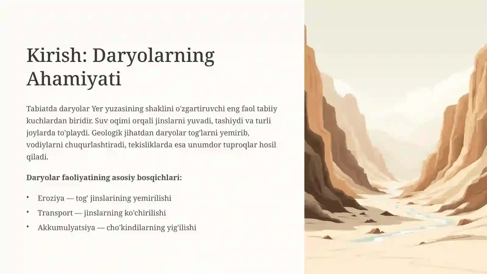 Daryolarning Geologik Faoliyati 2