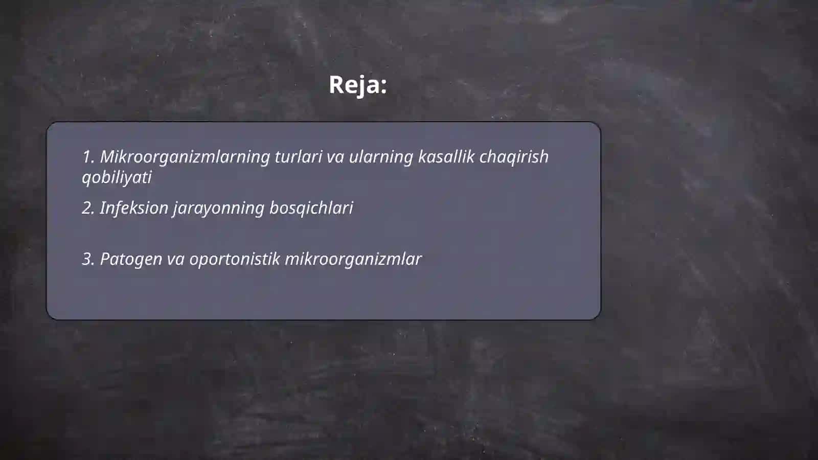 Infeksiya va infeksion jarayon (mikrobiologiya) 2