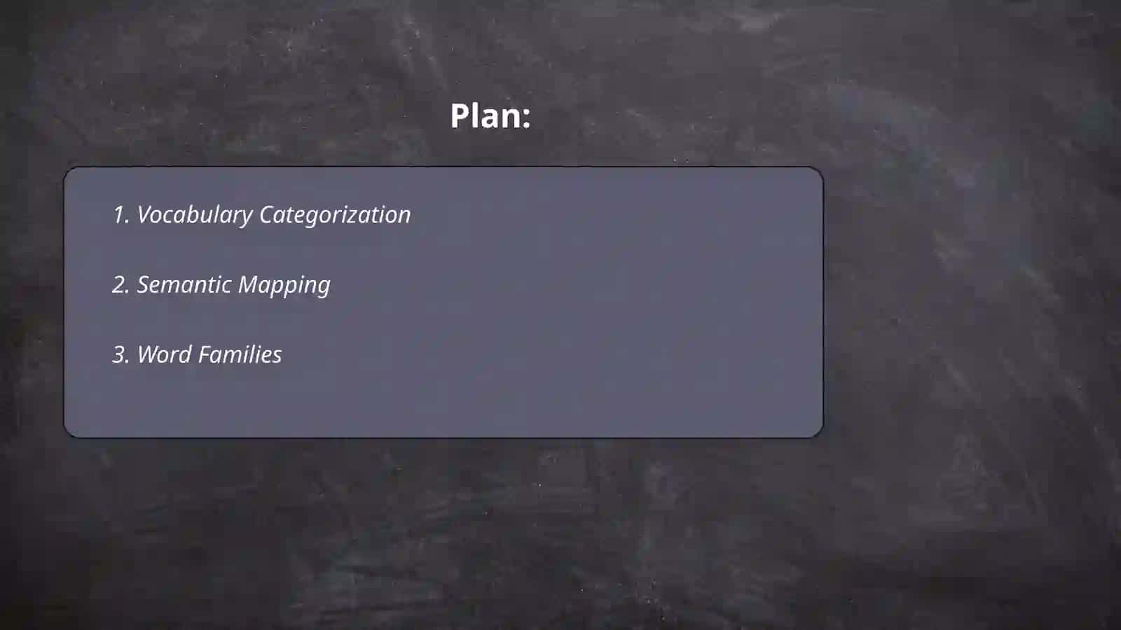 Vocabulary Categorization 2