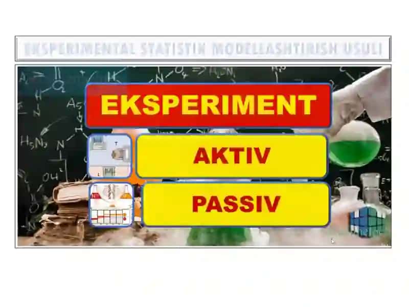 eksperimental statistik modellashtirish usuli 2