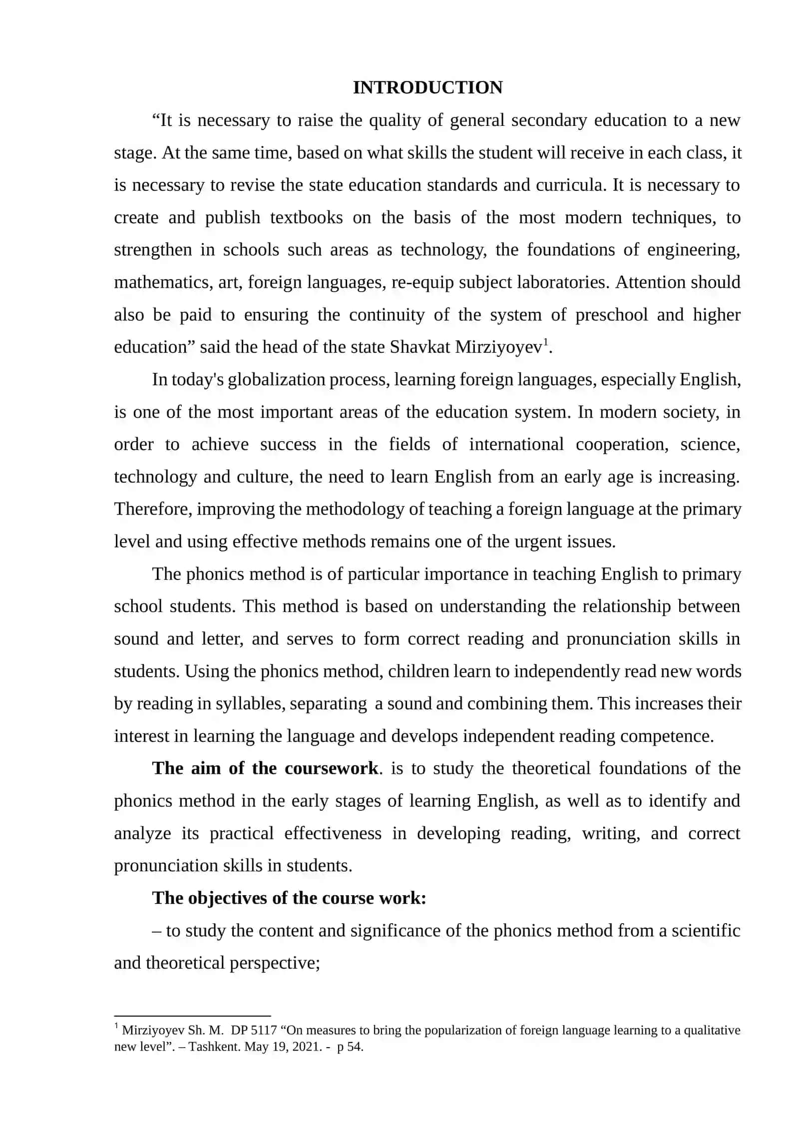 THE PHONICS METHOD AND ITS APPLICATION IN THE EARLY STAGES OF ENGLISH LEARNING 2
