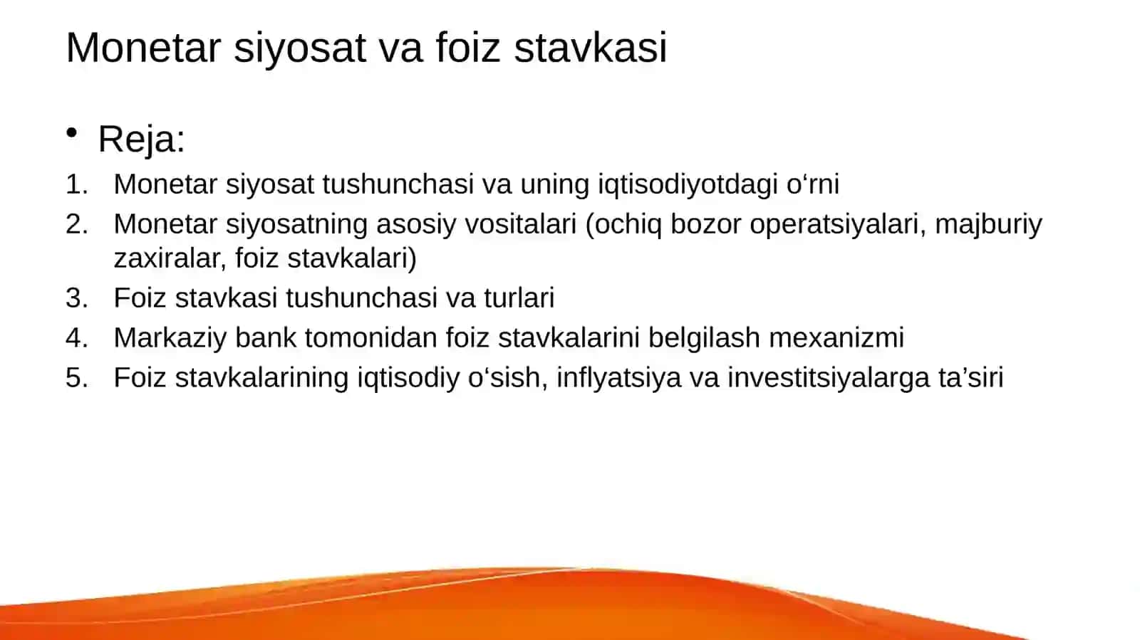 IQTISODIYOT NAZARYASI FANIDAN TAYYORLAGAN TAQDIMOTI 2