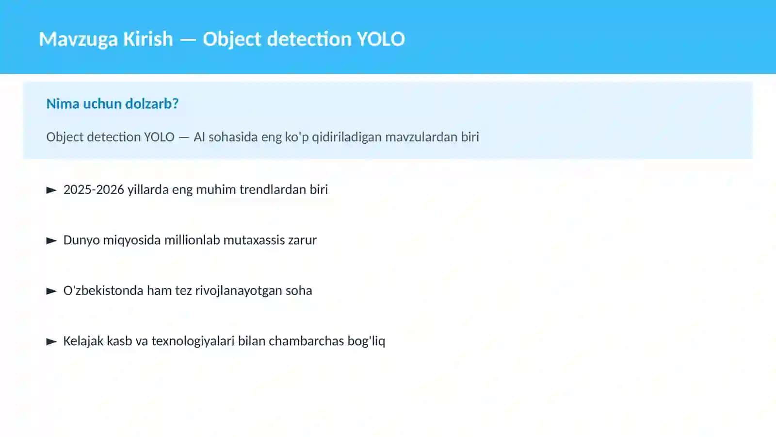 AI | DEEP LEARNING VA NEYRON TARMOQLAR 2