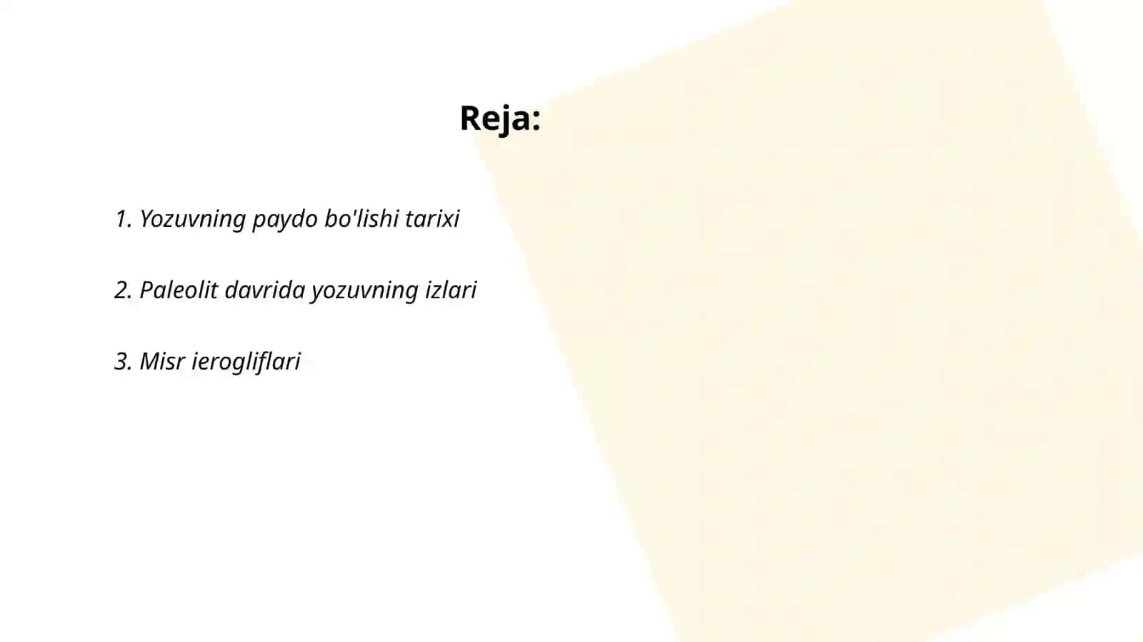 Yozuv va uning rivojlanish bosqichlari 2