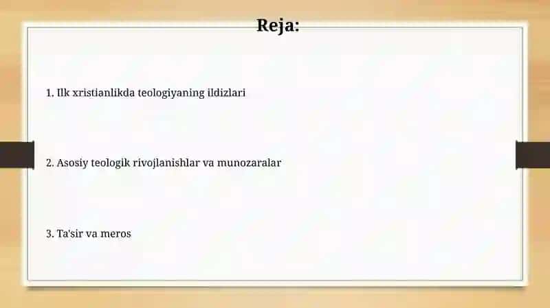 Ilk xristianlikda tealogiya tarixi 2