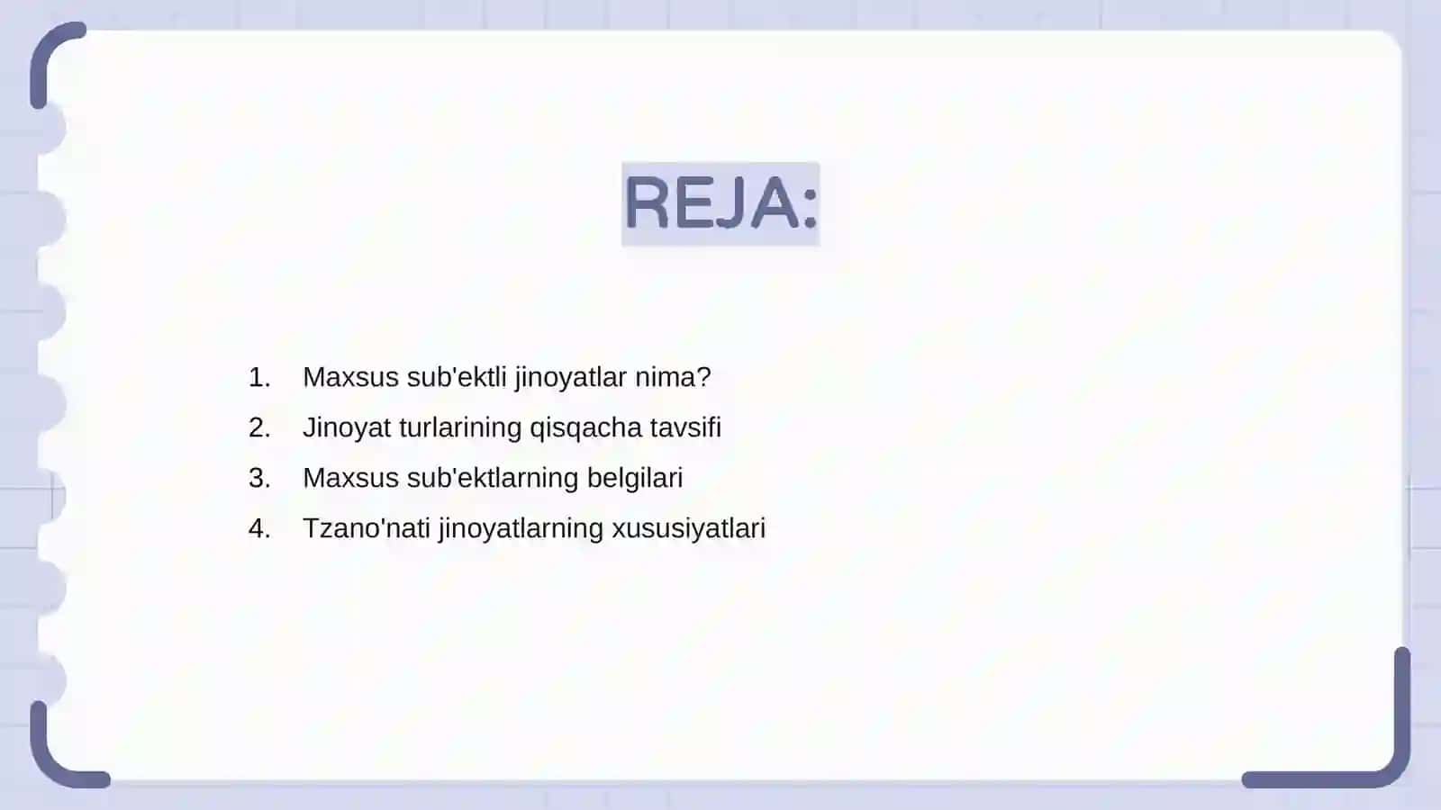 Maxsus sub'ektli jinoyatlar 2