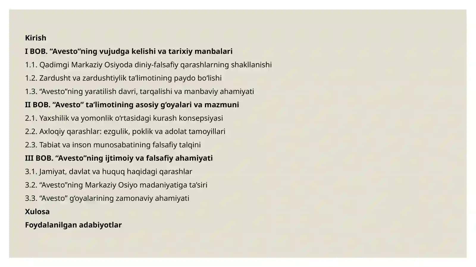 Qadimgi markaziy osiyo Avesto 2