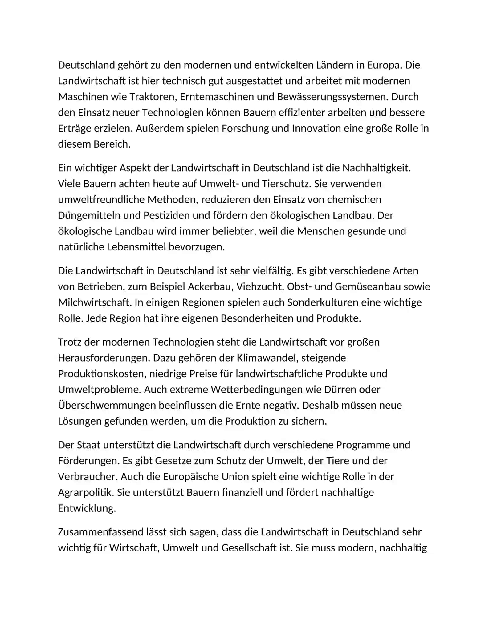 DAS THEMA: LANDWIRTSCHAFT IN DEUTSCHLAND 2