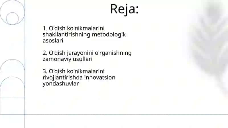 Oʻqish malaka sifatlarini shakllantirishning metodik asoslari 2