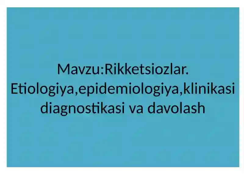 Rikketsiozlar 2