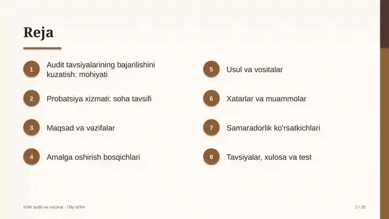 probatsiya xizmatida audit tavsiyalarining bajarilishini kuzatish 6621 2