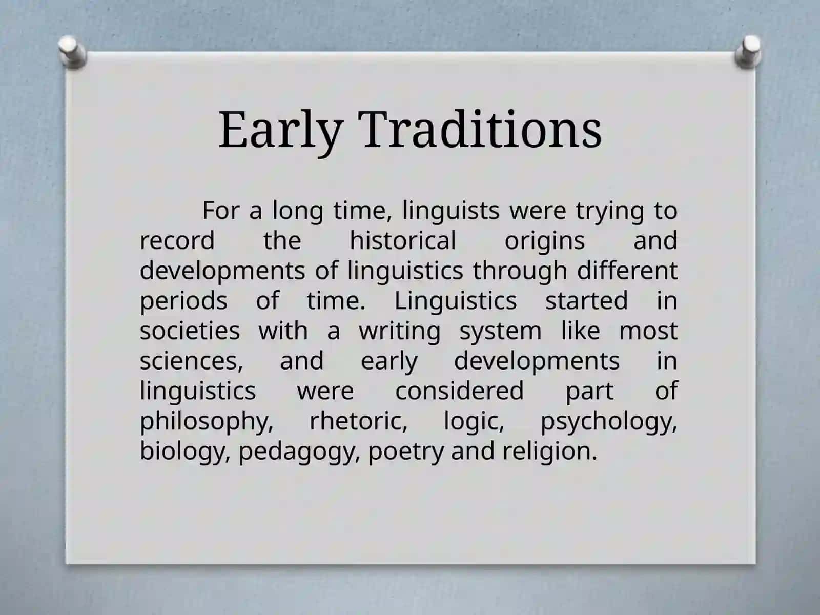 History of Linguistics 2