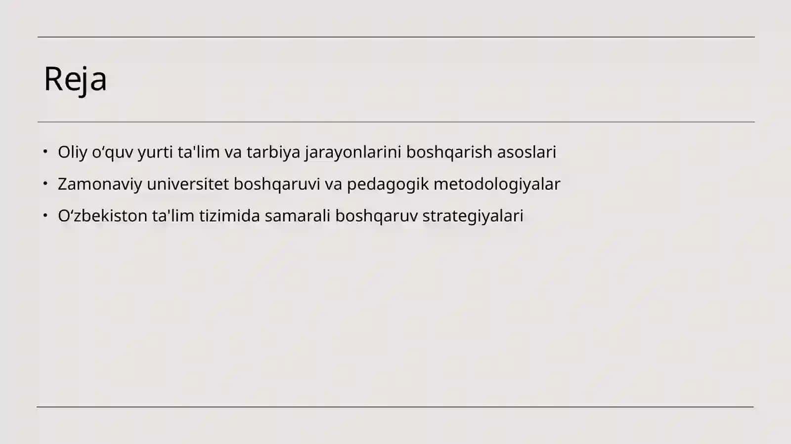 Oliyoʻquv-yurtioʻquv-tarbiya jarayonini boshqarish asoslari 2