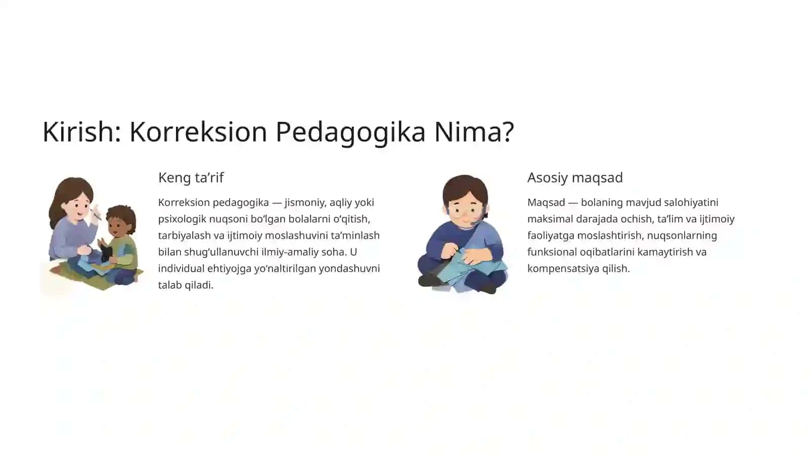 Rivojlanishida Nuqsoni Boʻlgan Oʻquvchilar bilan Ishlash: Korreksion Pedagogikaning Zamonaviy Yondashuvlari 2