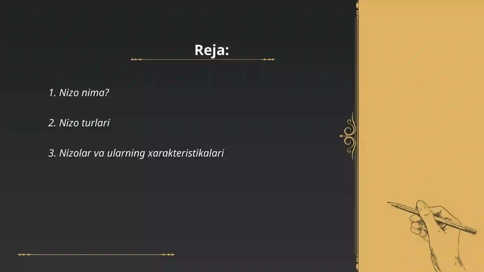 Nizo, uning mazmuni va turlari 2