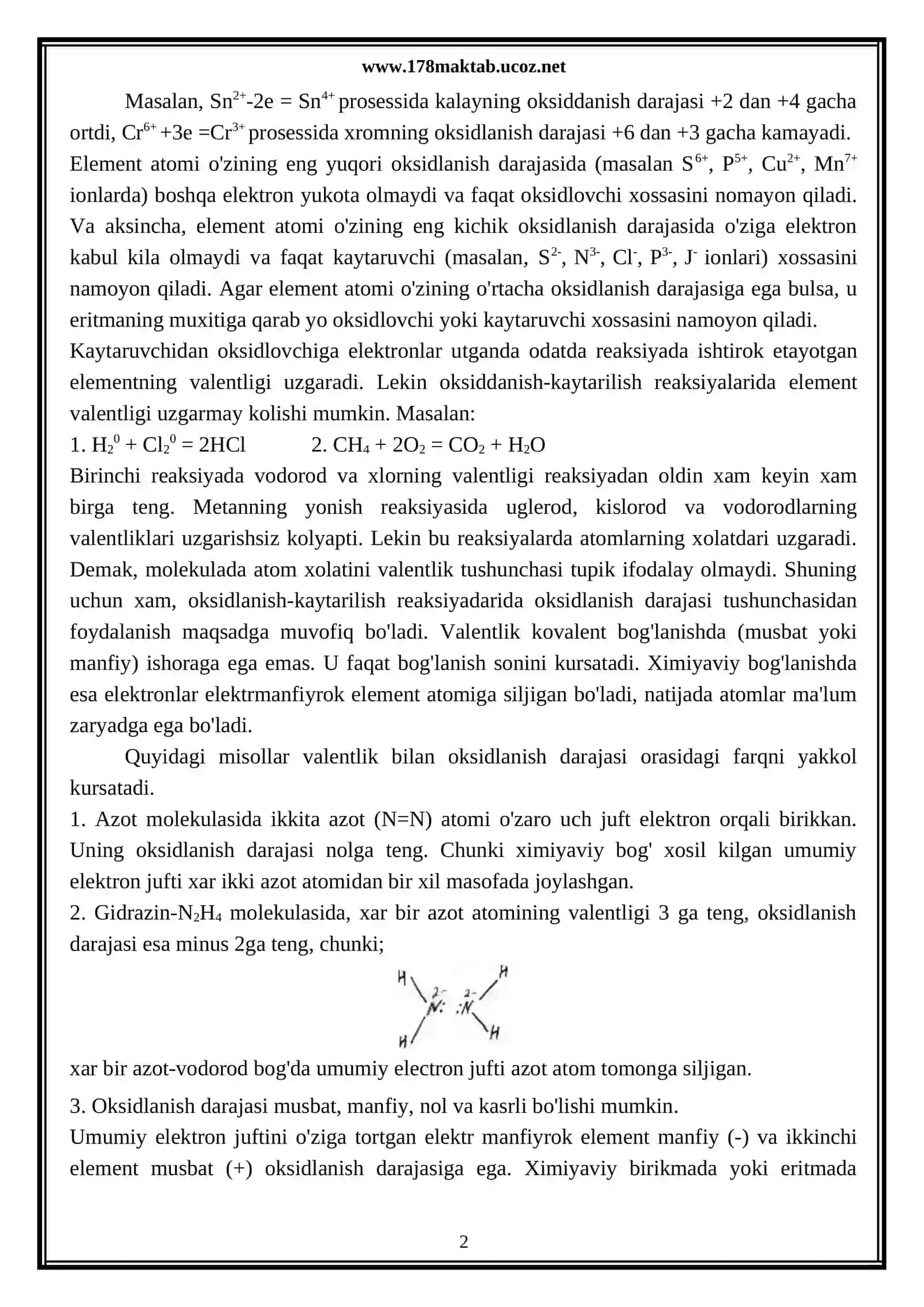 OKSIDLANISH-KAYTARILISH REAKSIYALARI ELEKTROKIMYO ASOSLARI 2