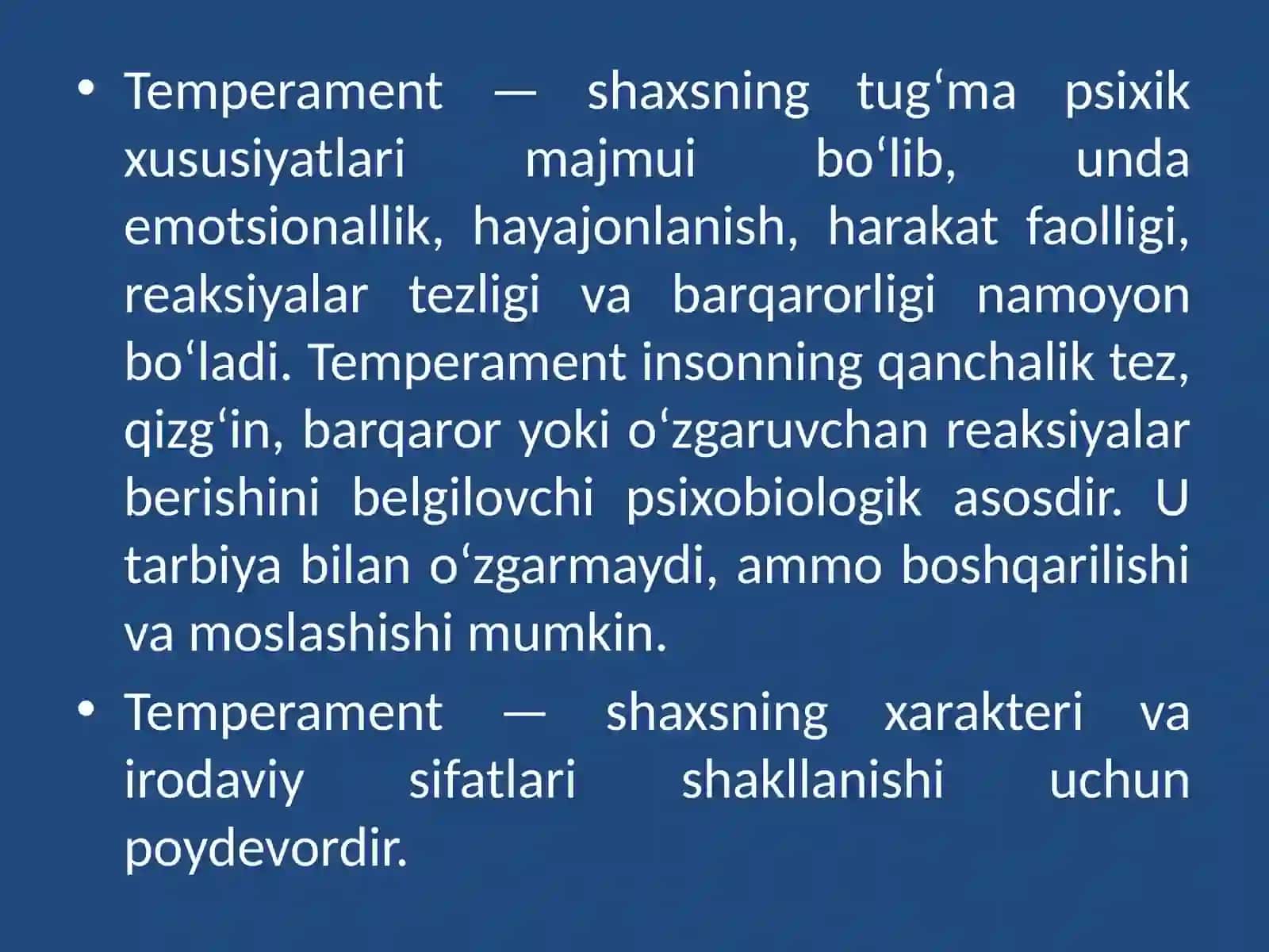 Temperament va uning nazariyalari 2