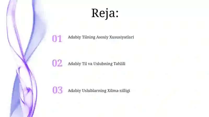 Adabiy Tilning Asosiy Xususiyatlari 2