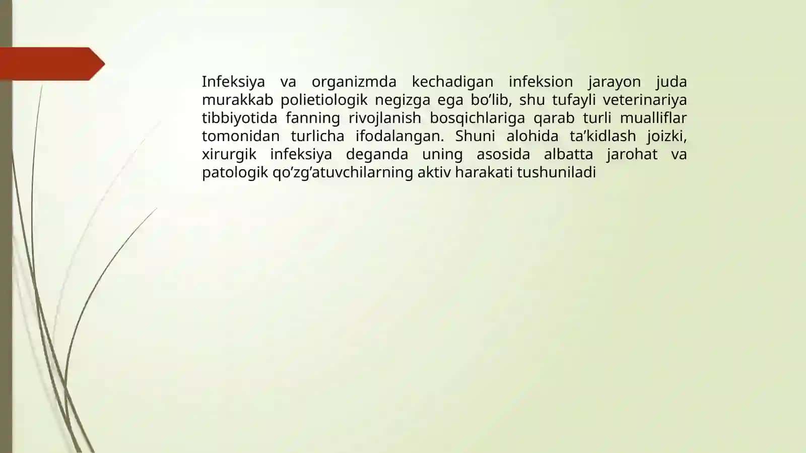 XIRURGIK INFEKSIYA. JAROXATLAR. JAROXATLARNING BITISHI 2