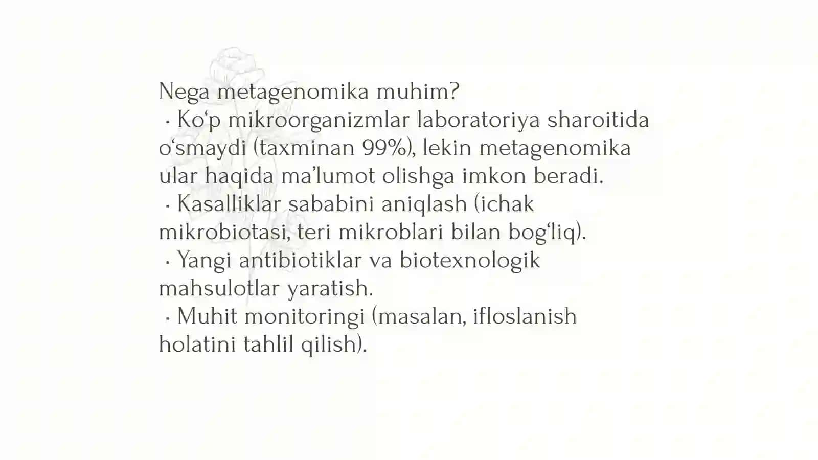 Metagenomika nima 2