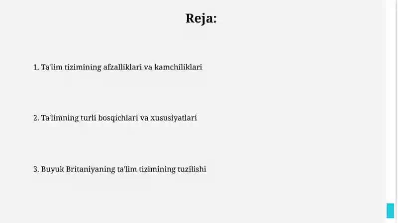 Boshlang'ich ta'lim Britaniyada 2