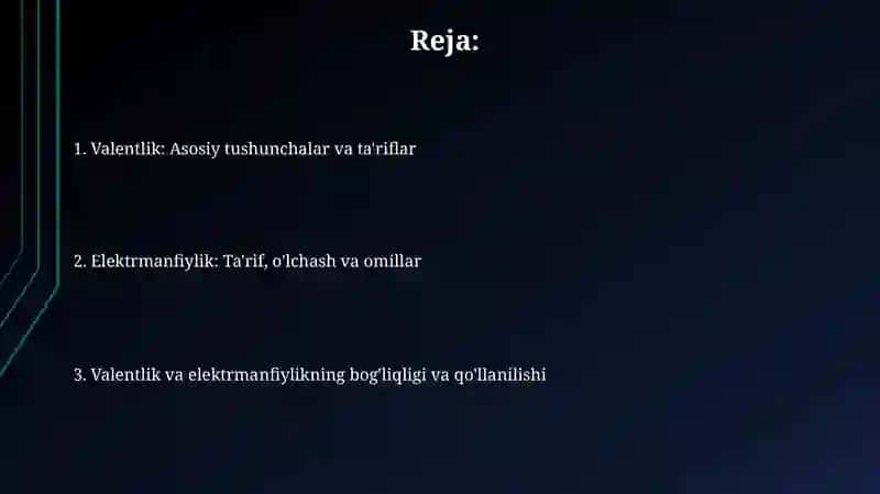 Valentlik va Elektromanfiylik 2