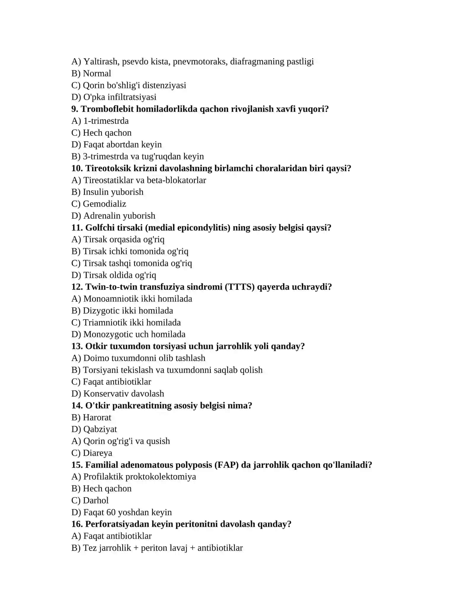 Qon analizi savollari 2