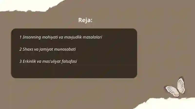 Inson falsafasi va qadriyatlar falsafasi 2