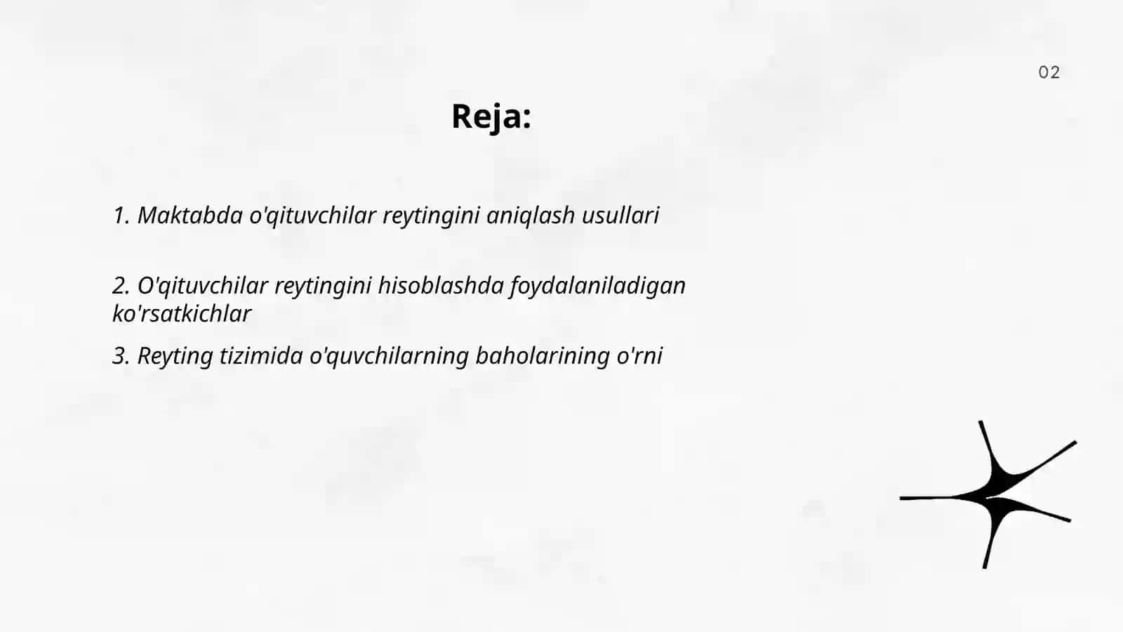 Maktabda o'qituvchilar reytingini yurishni shaffof tizimini yoʻlga qoʻyish 2