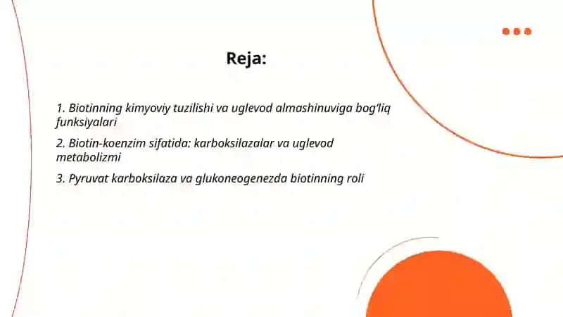 Biotin va uning uglevod almashinuviga taʼsiri 2