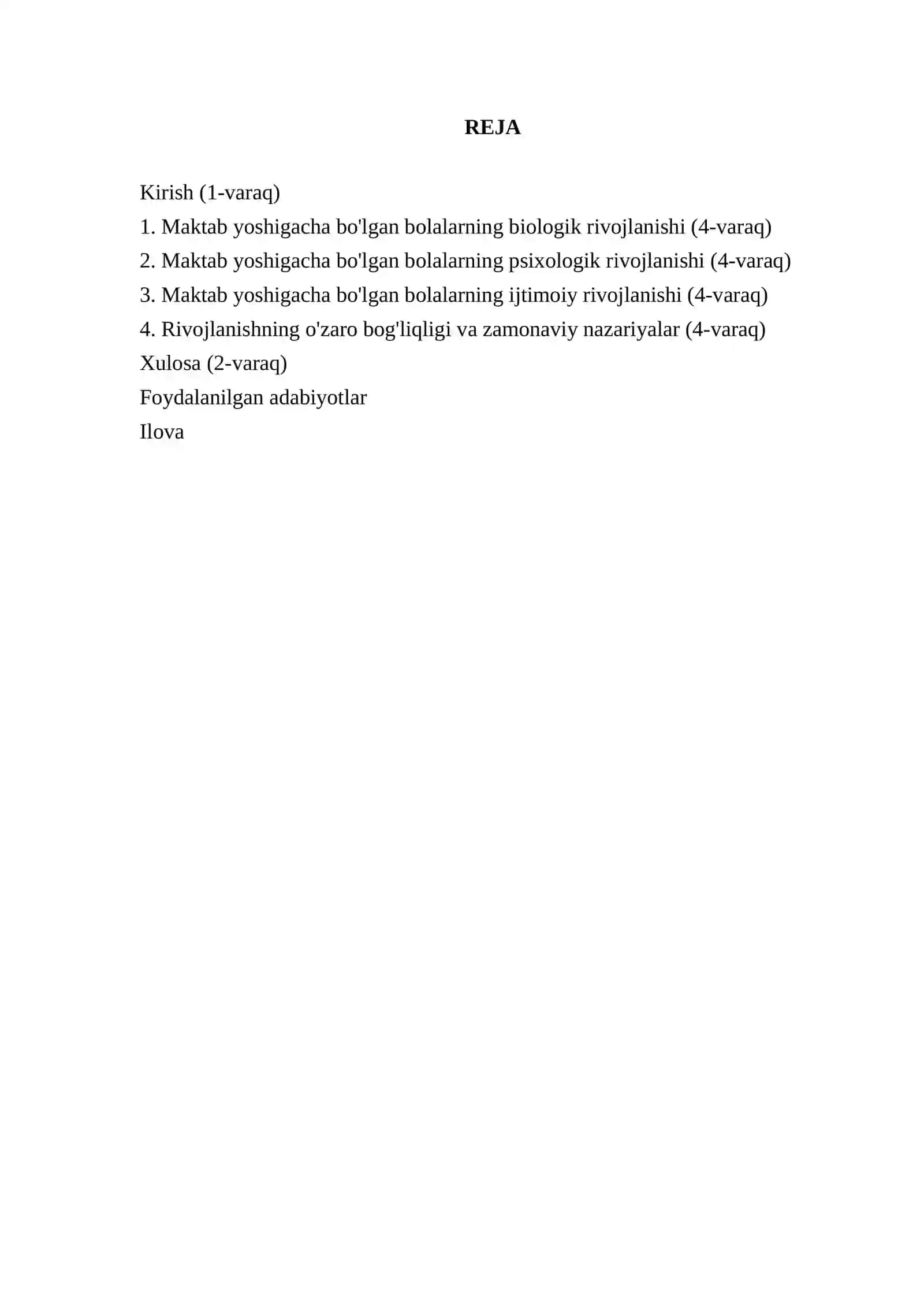 Maktab yoshigacha bo'lgan bolalarning biologik,
psixologik va ijtimoiy rivojlanishining asosiy jih 2