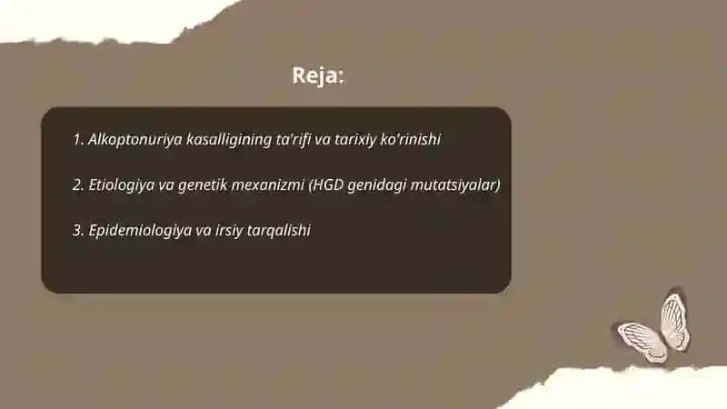 Alkoptonuriya kasalligi 2