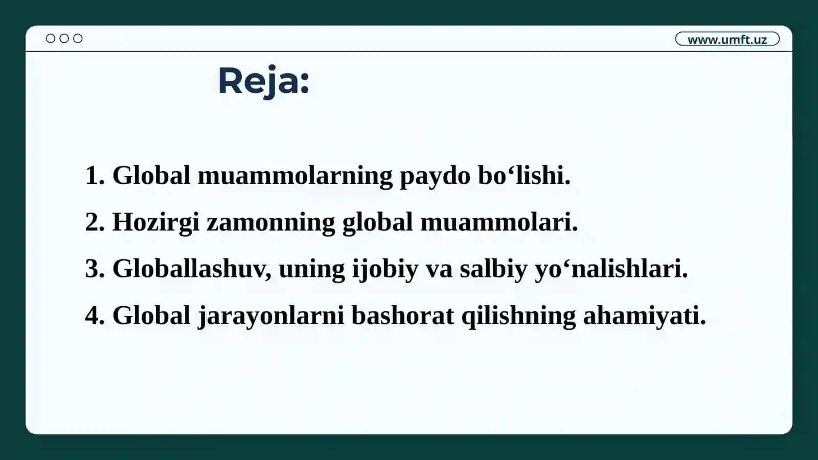 13- GLOBALLASHUV VA BARQAROR TARAQQIYOT FALSAFASI 2
