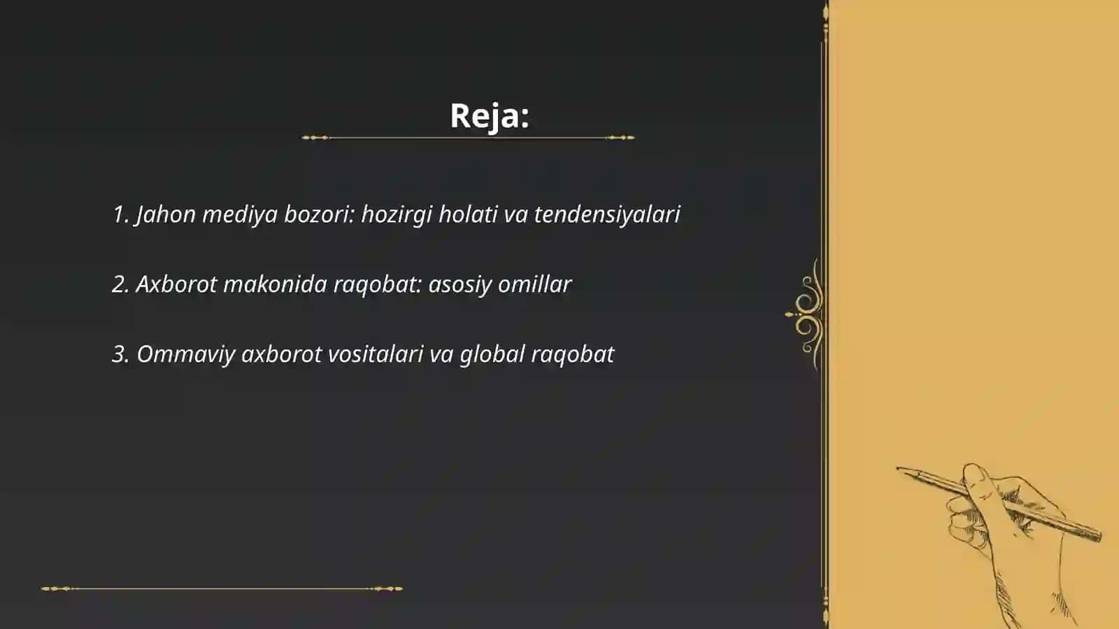 Jahon mediya va axborot makonida raqobat muhiti 2