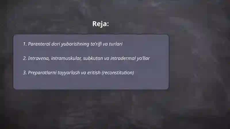 Parenteral dori yuborish 2