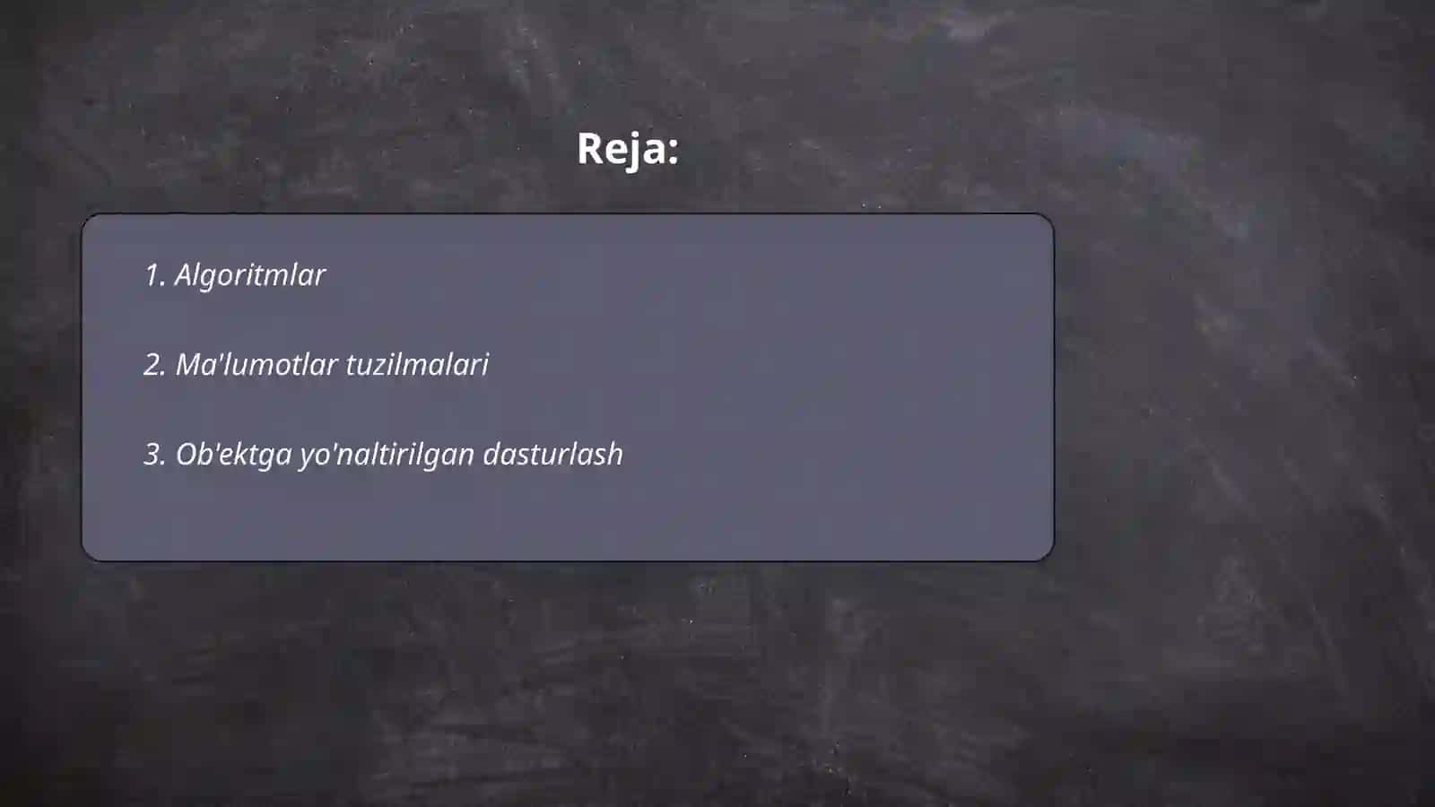 Dasturlash tili 2