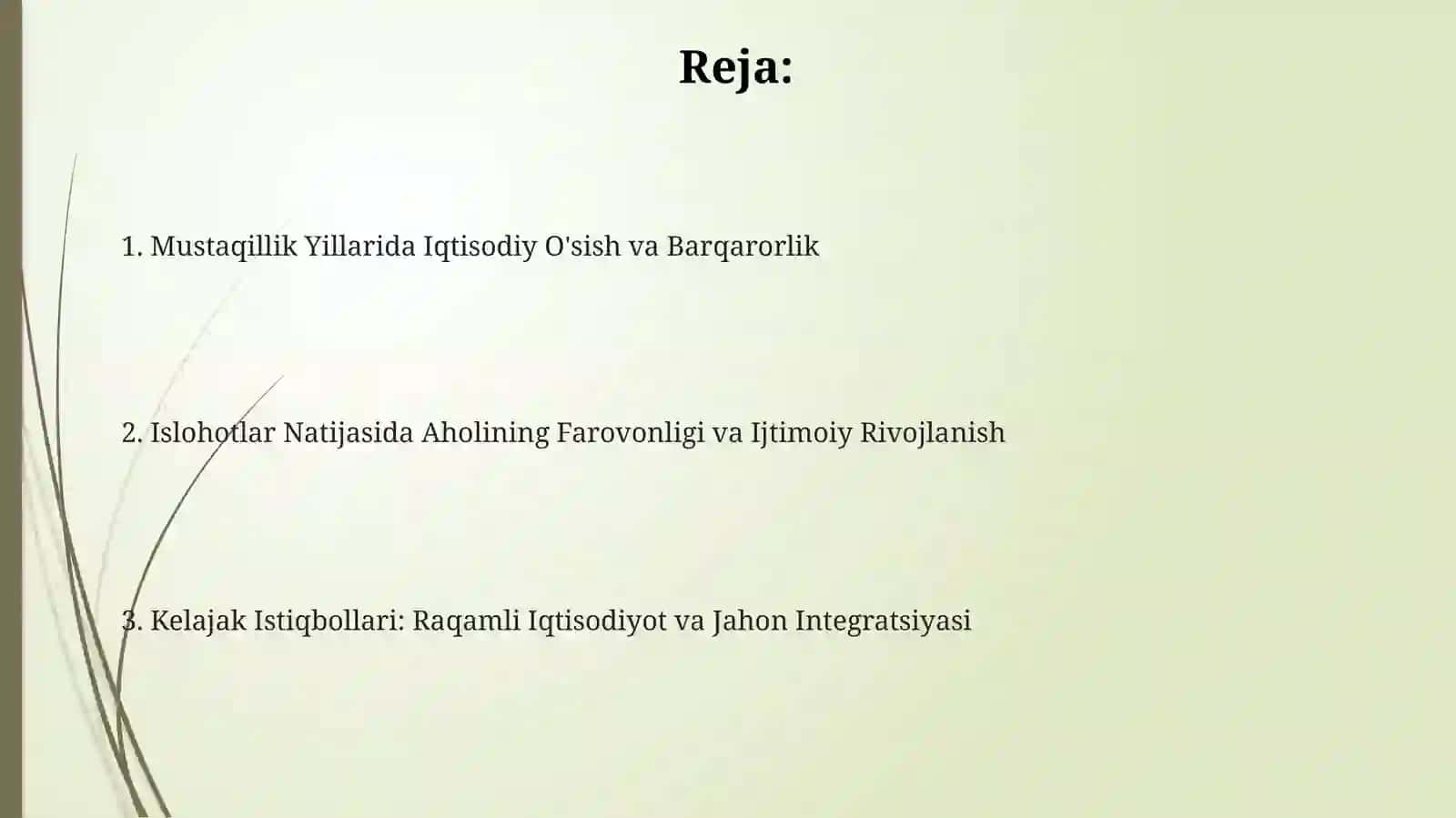 Mustaqillik Yillarida Iqtisodiy O'sish va Barqarorlik 2